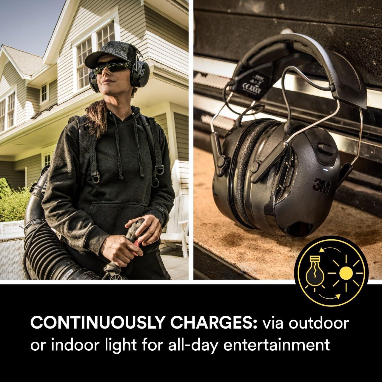 Protector Auditivo Inalámbrico 3M WorkTunes Solar Bluetooth 26 dB