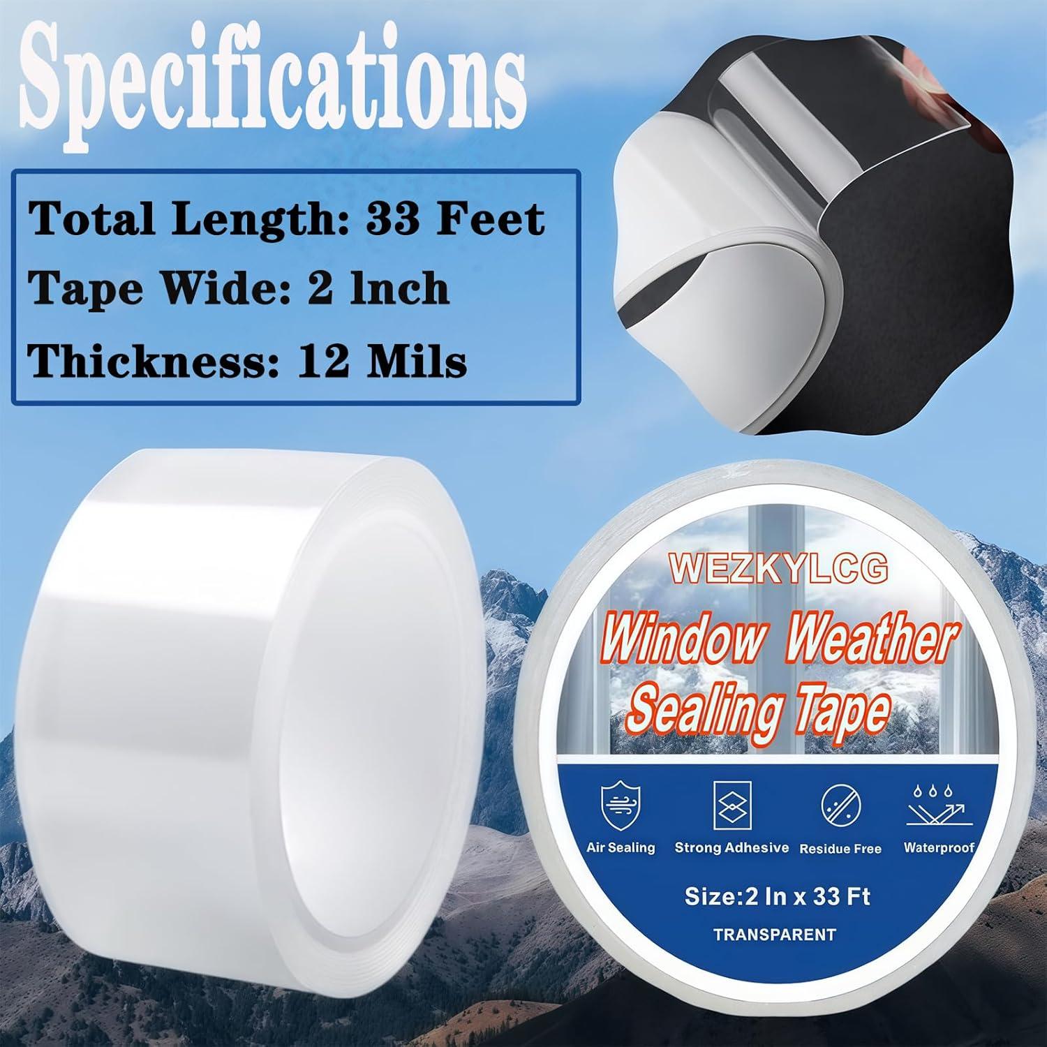 Cinta de Sellado para Ventanas WEZKYLCG 5.08 cm x 10.06 m