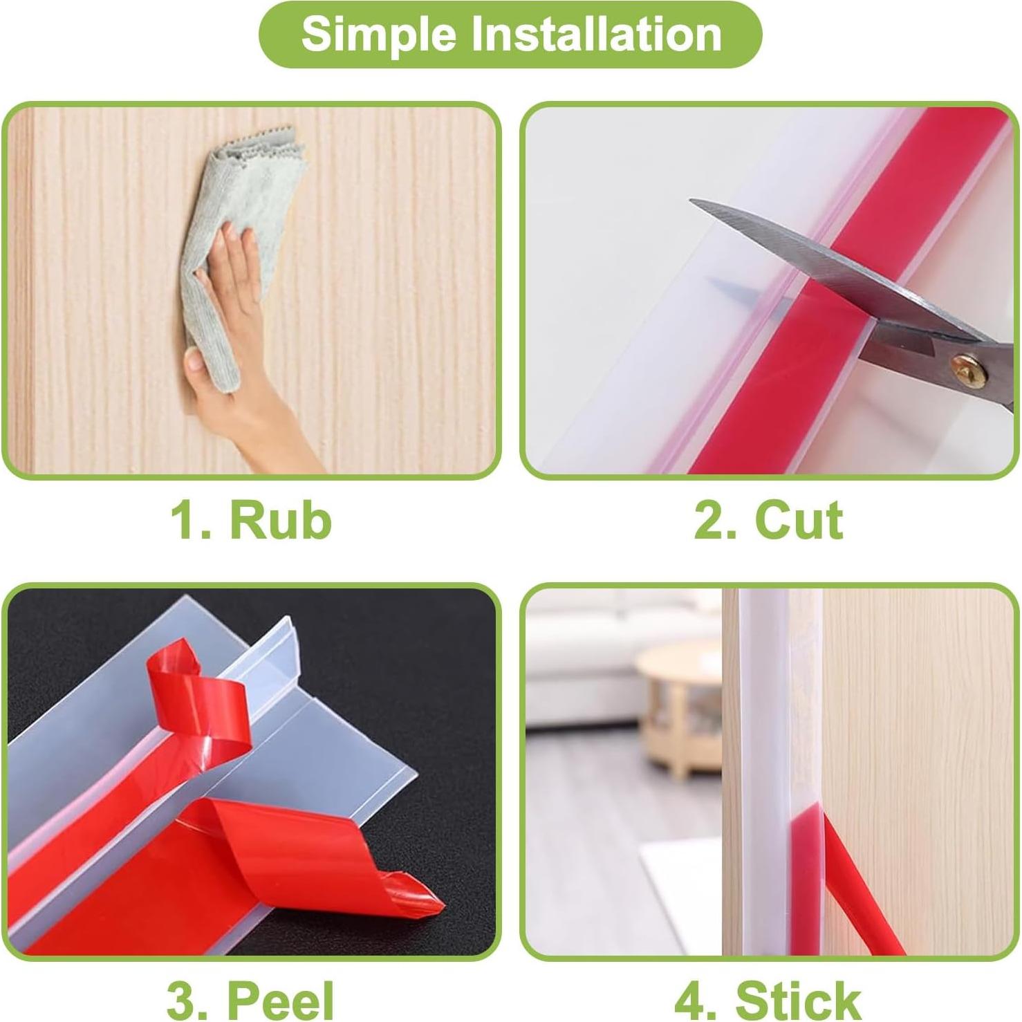 Tira de Sellado de Silicona DINGLIAN 3.05M Transparente