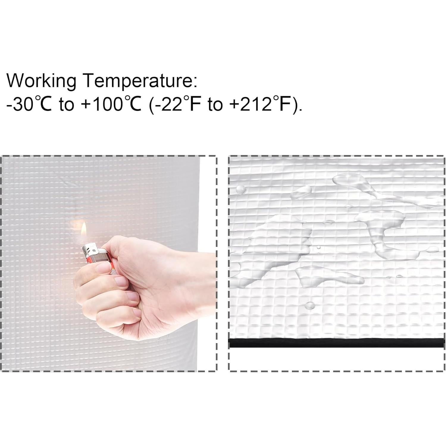 Hoja de Aislamiento uxcell 3m x 0.5m x 5mm Espuma Caucho Aluminio
