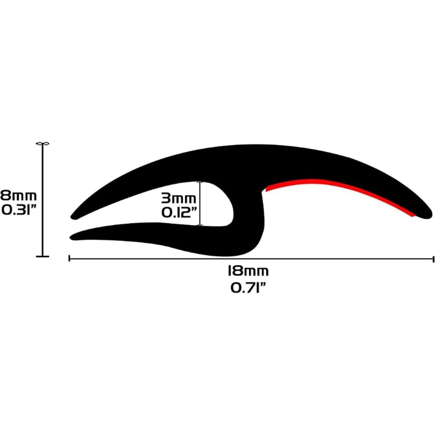 Tira de Sellado de Goma EPDM EdgeSeal 3 m para Parabrisas