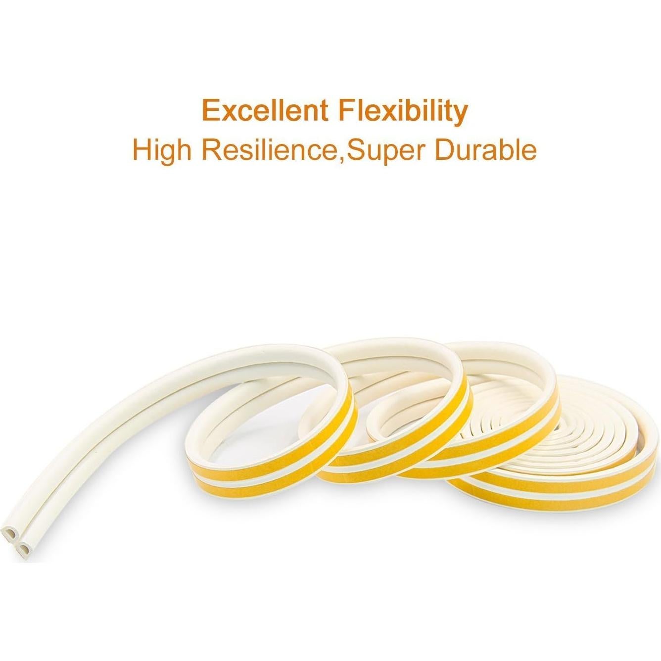 Sello de puerta PRUGNA 20 pies goma autoadhesiva blanca