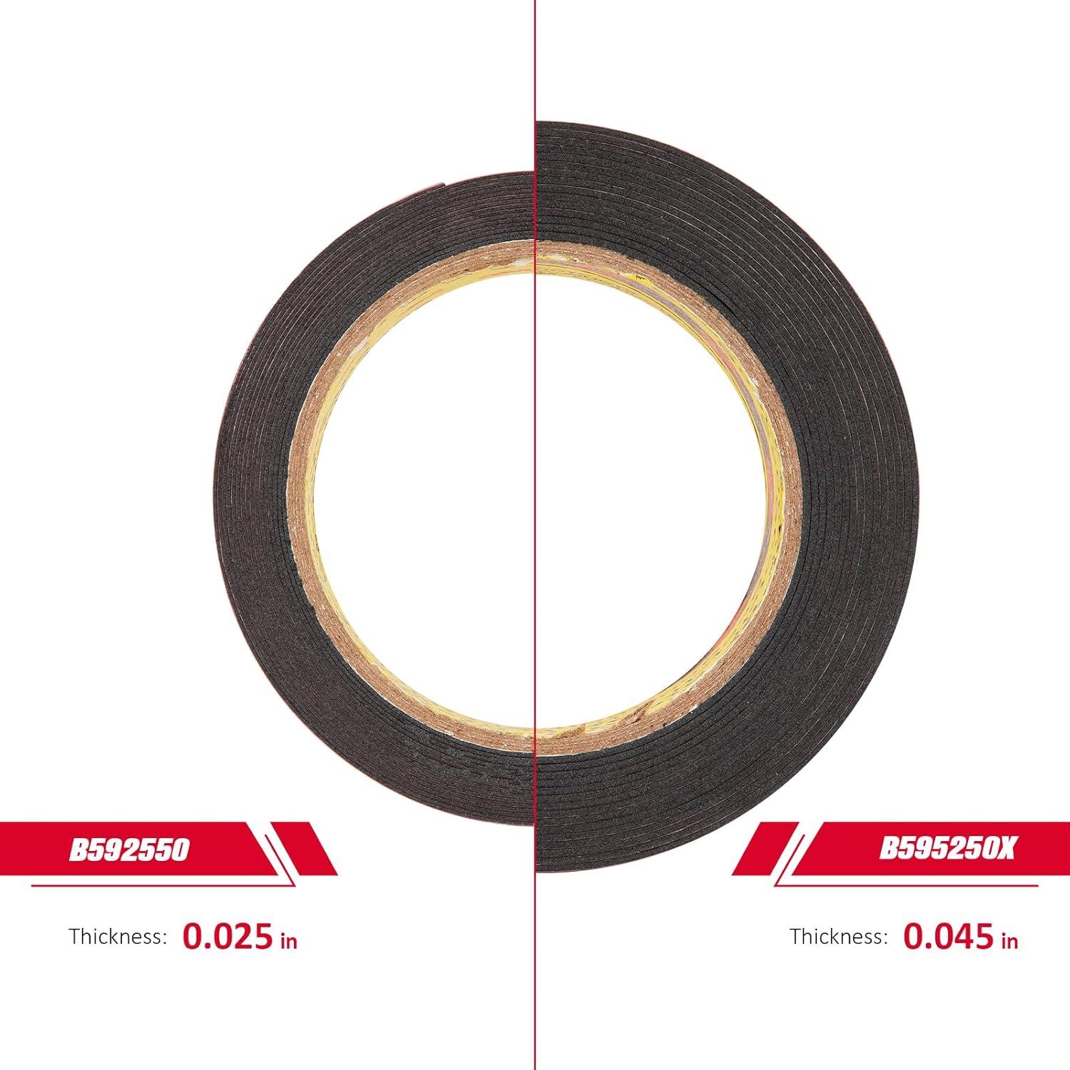 Cinta Doble Cara 3M VHB 1.27 cm x 4.69 m Negra Alta Resistencia