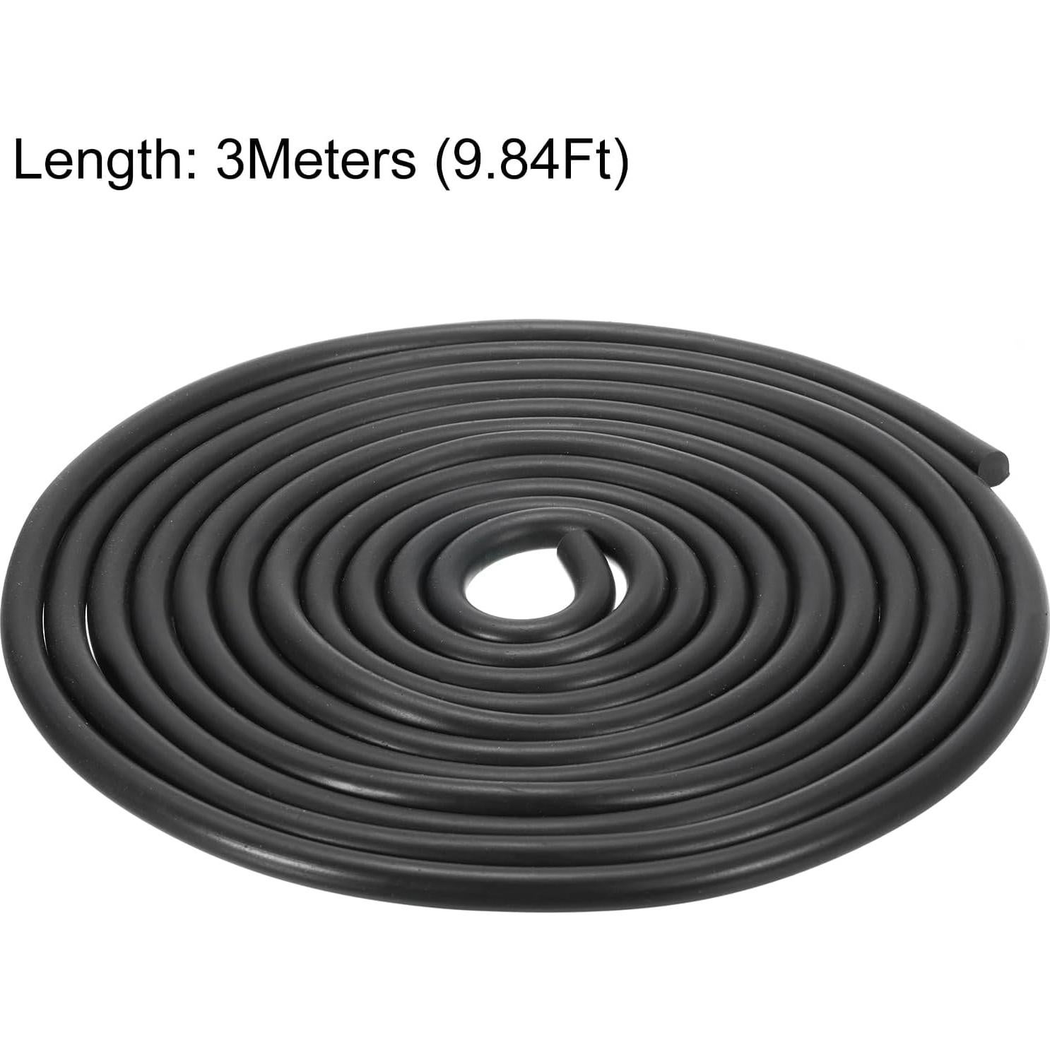 Tira de Sello Redonda Caucho Nitrilo uxcell 6mm x 3m