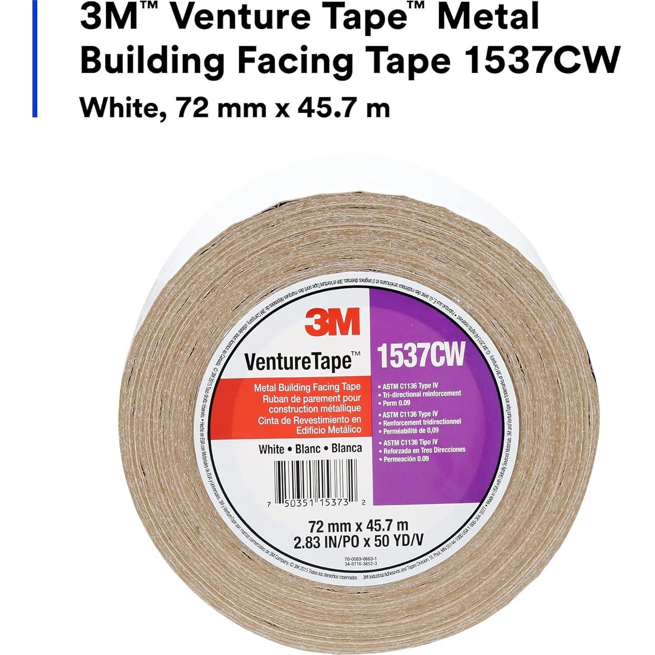 Cinta de Enfrentamiento 3M 1537CW Blanca 72mm x 45.7m