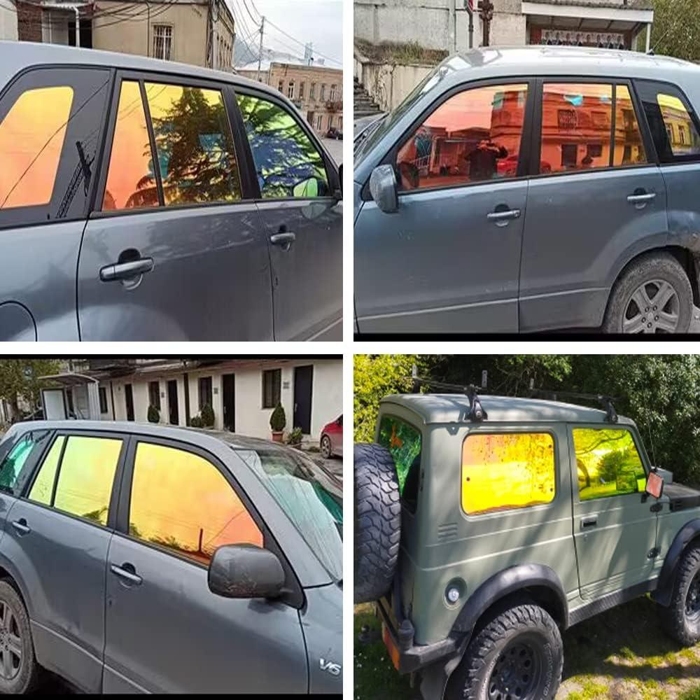 Película Tintado Ventanas Automóviles XhuangTech Verde Dorado 1.38x3m