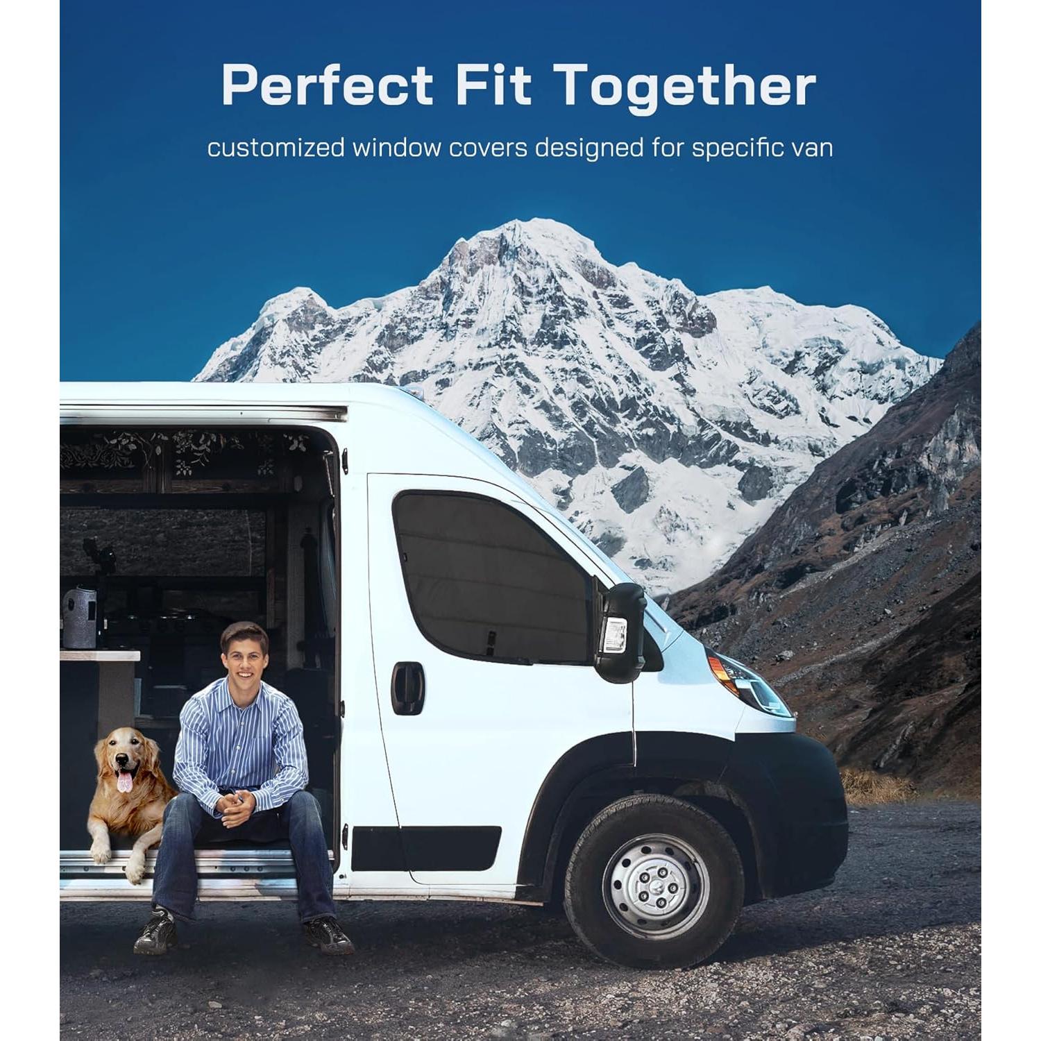 Cubiertas de Ventana Aisladas Magnéticas VANNCAMP para Chevy Express/GMC Savana
