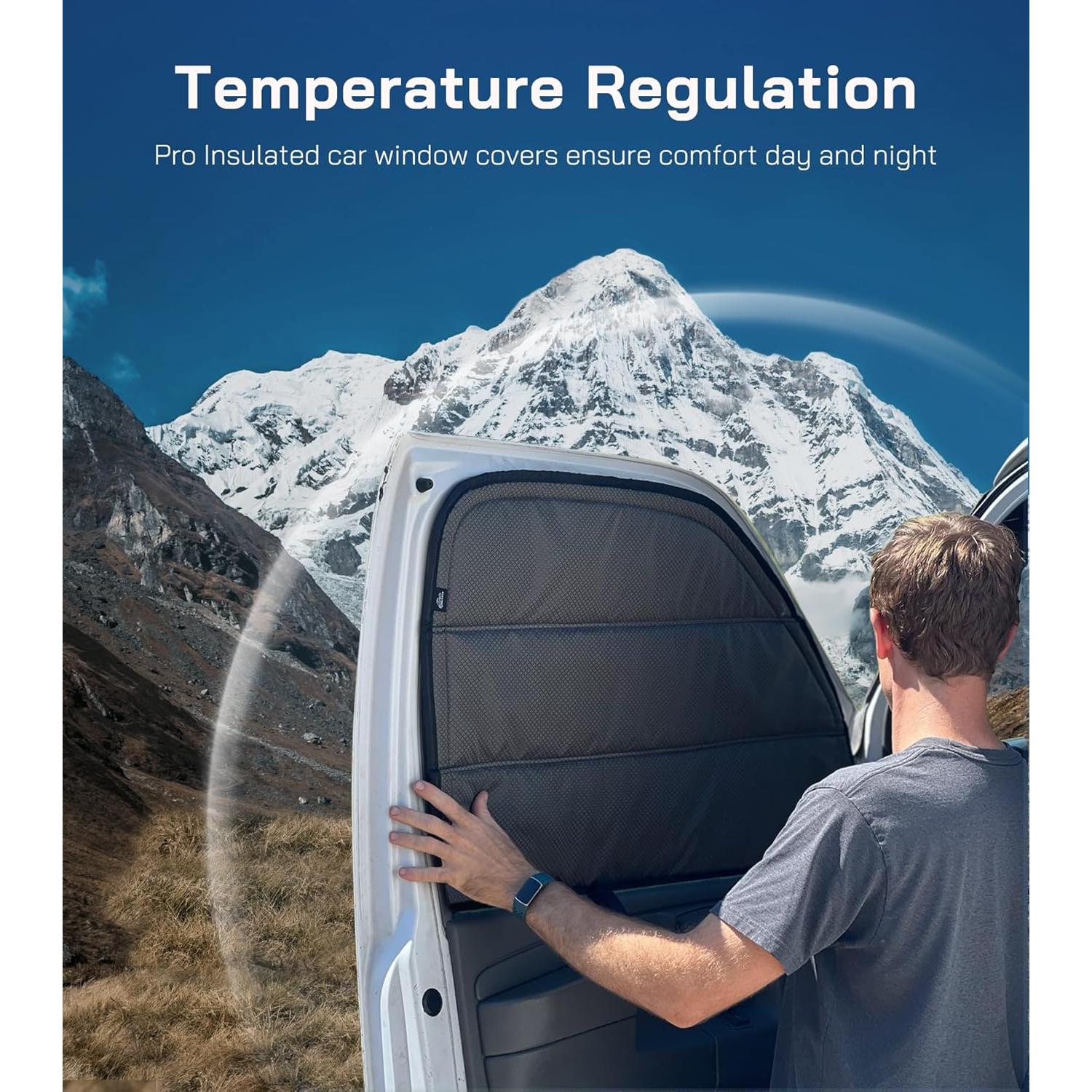 Cubiertas de Ventana Aisladas Magnéticas VANNCAMP para Chevy Express/GMC Savana