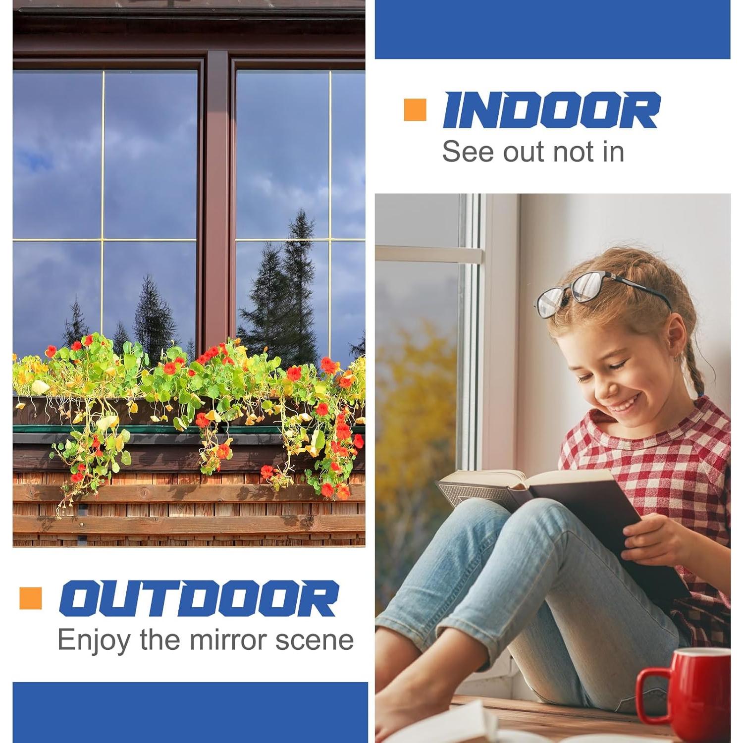 Película Tintada de Ventana Reflectante Pushglossy 121.9x792.5cm