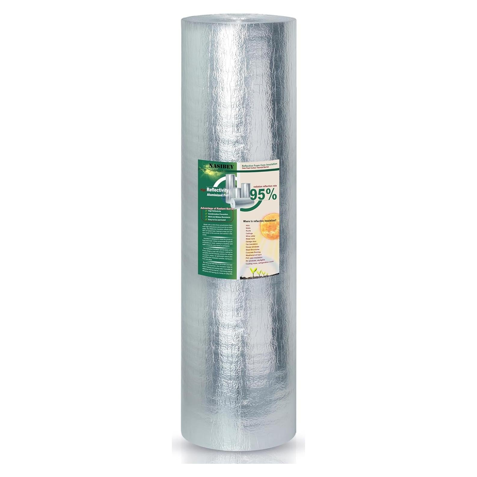 Aislamiento Reflectante Nasibey 3mm 121.9x152.4cm Doble Capa