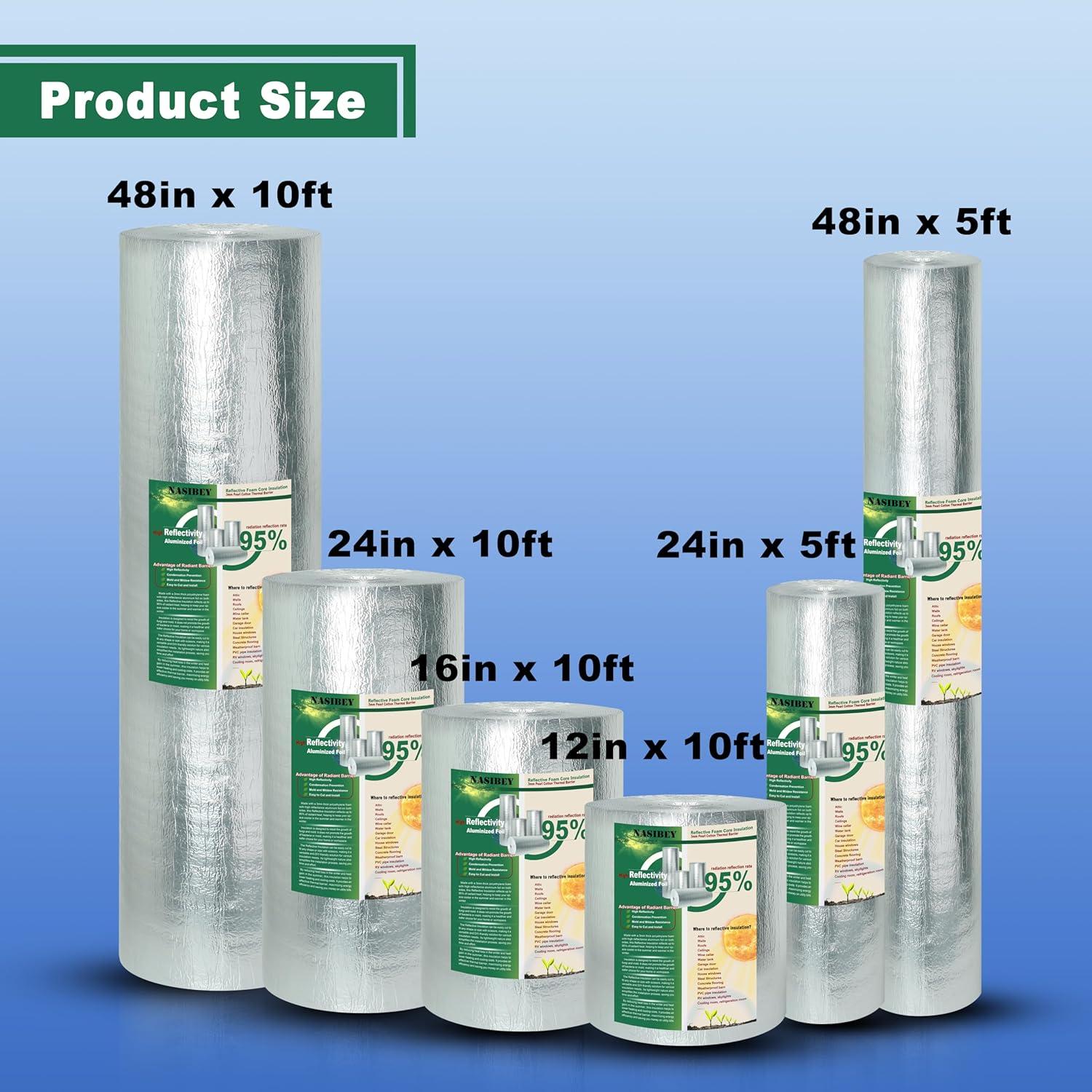Aislamiento Reflectante Nasibey 3mm 121.9x152.4cm Doble Capa