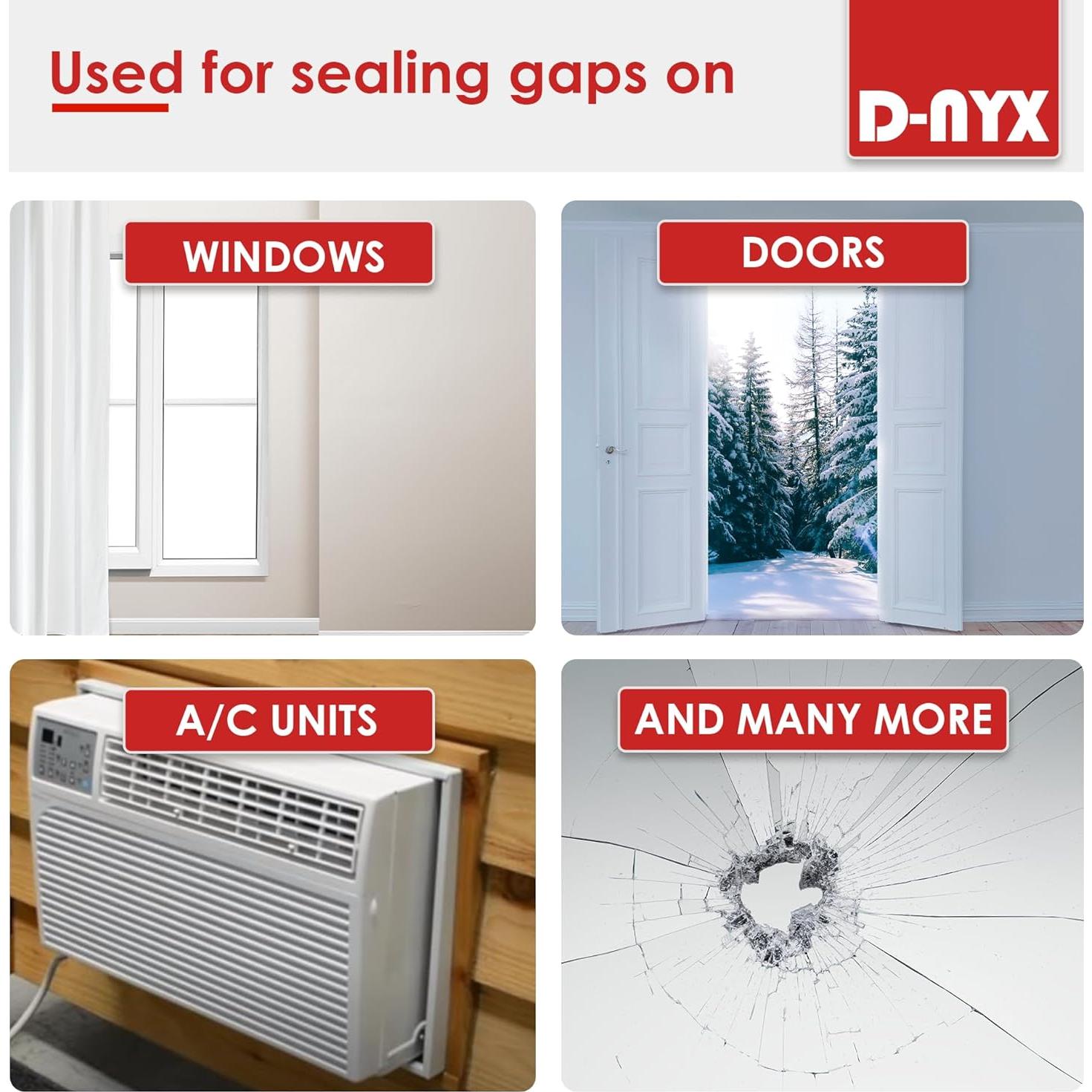 Cinta de Sellado D-NYX para Ventanas 2 Paquete 5.08 cm