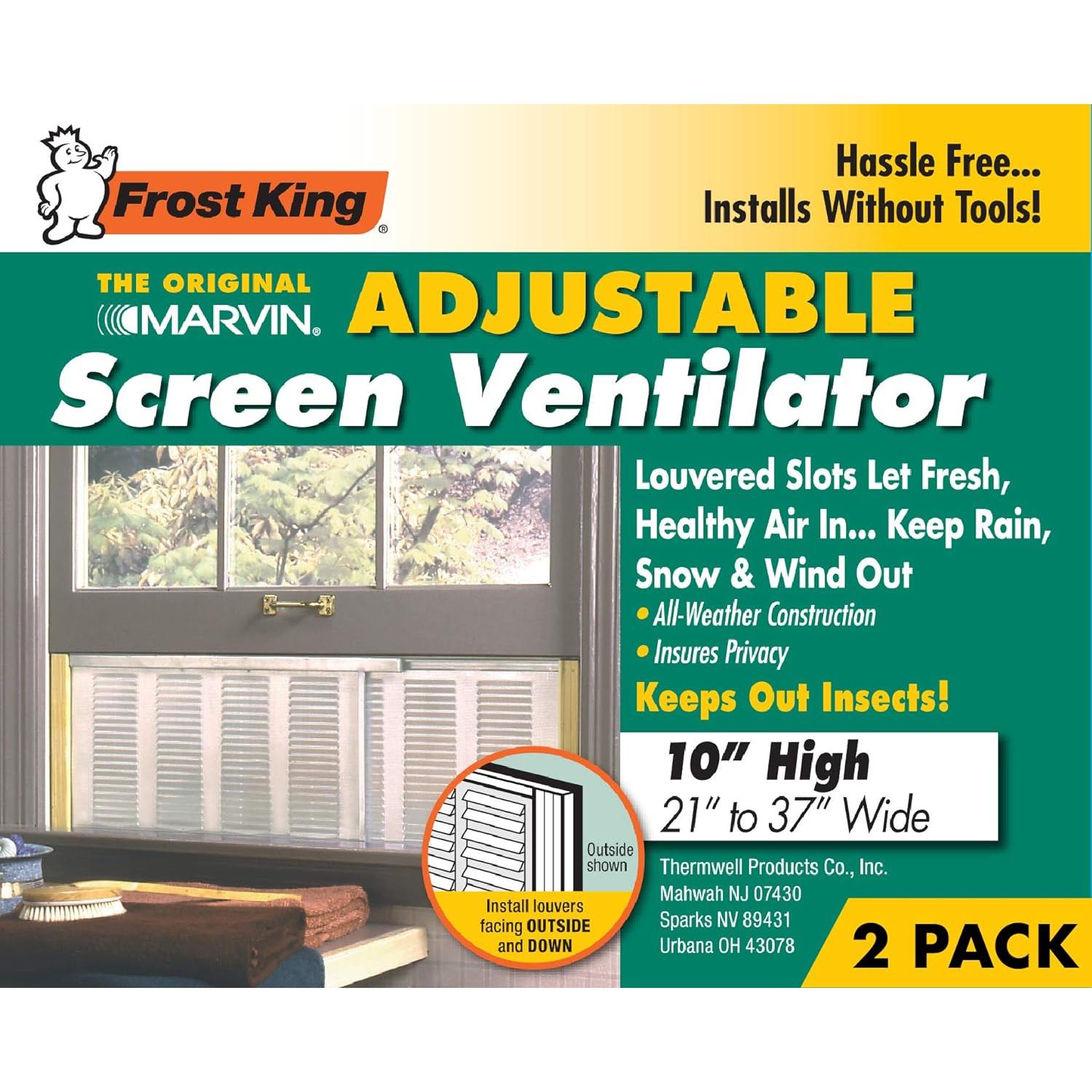 Pantalla de Ventana Ajustable W.B. Marvin 25.4cm x 53.3-94cm (2 Paquete)