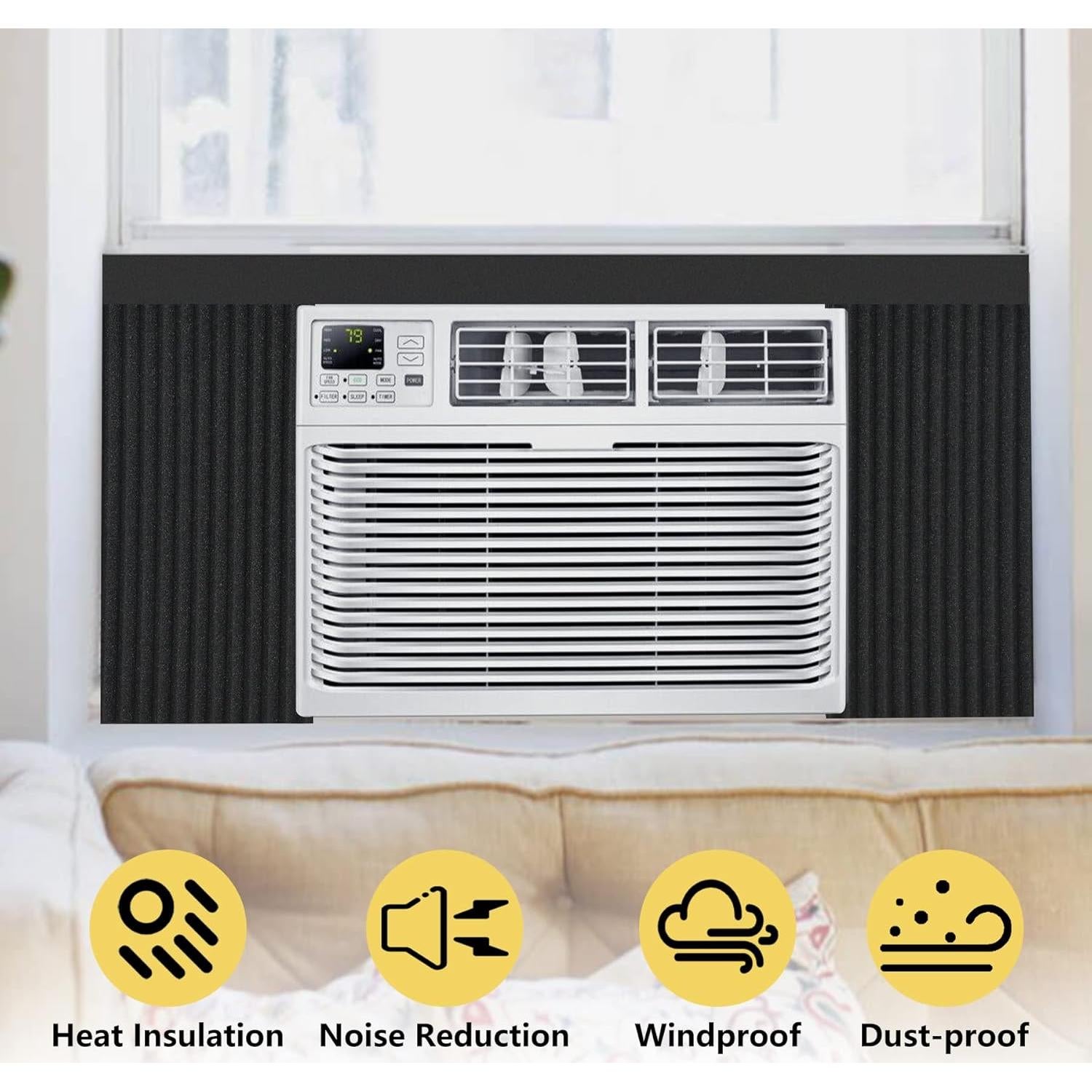 Paneles Aislantes de Espuma Powrocket para Aire Acondicionado 43.2x22.9 cm