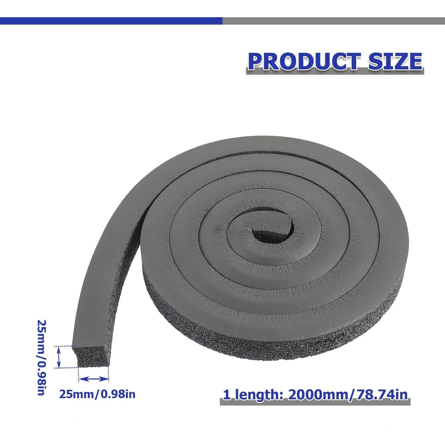 Tira de Aislamiento de Espuma BOJACK 2 Rollos 1x1" No Adhesiva