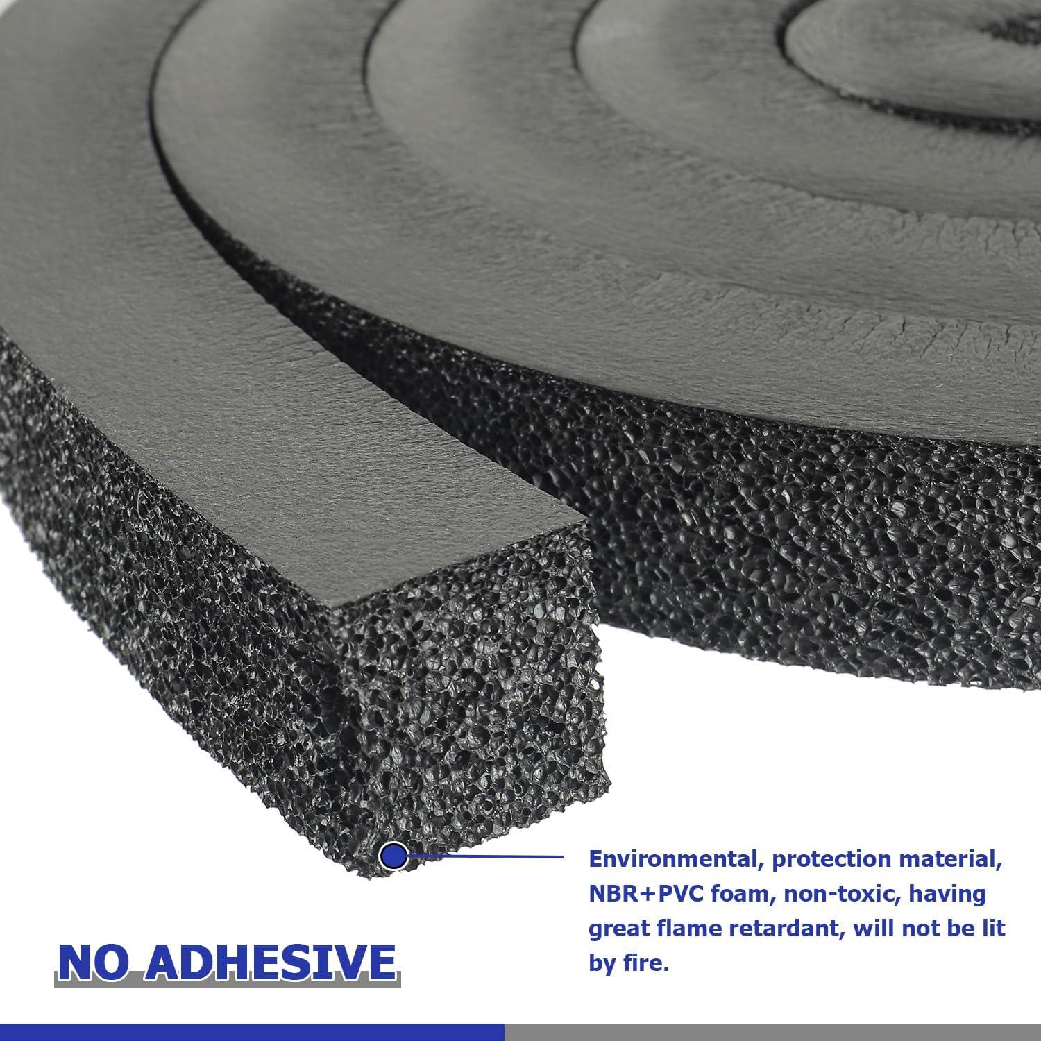 Tira de Aislamiento de Espuma BOJACK 2 Rollos 1x1" No Adhesiva