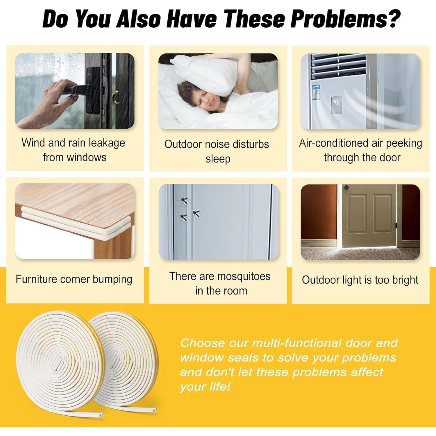 Tira de sellado ONSWWEATTI 20M blanca, aislante y anti-colisión