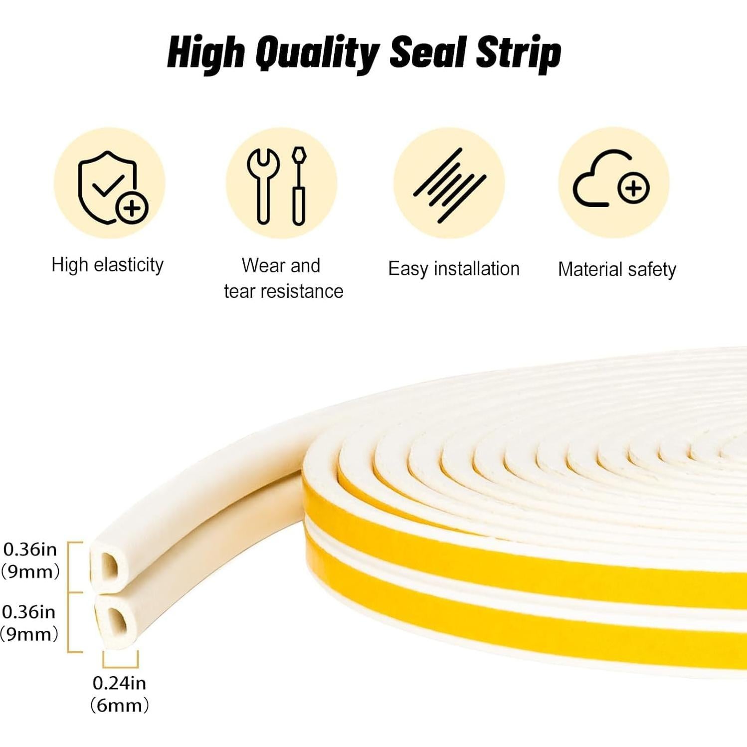 Tira de sellado ONSWWEATTI 20M blanca, aislante y anti-colisión