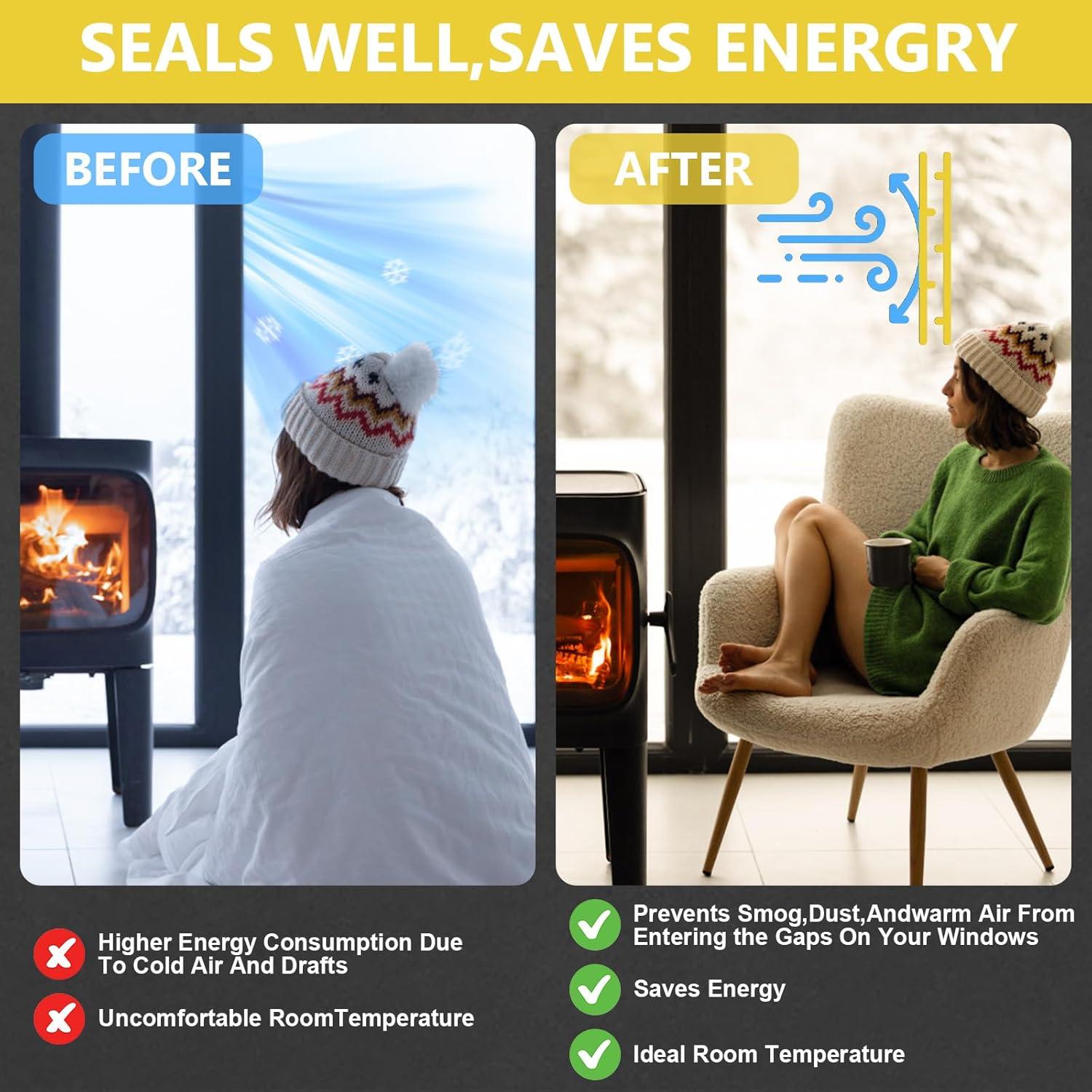 Burlete ZWZIOO para Ventanas y Puertas 1.2cm x 60m Transparente