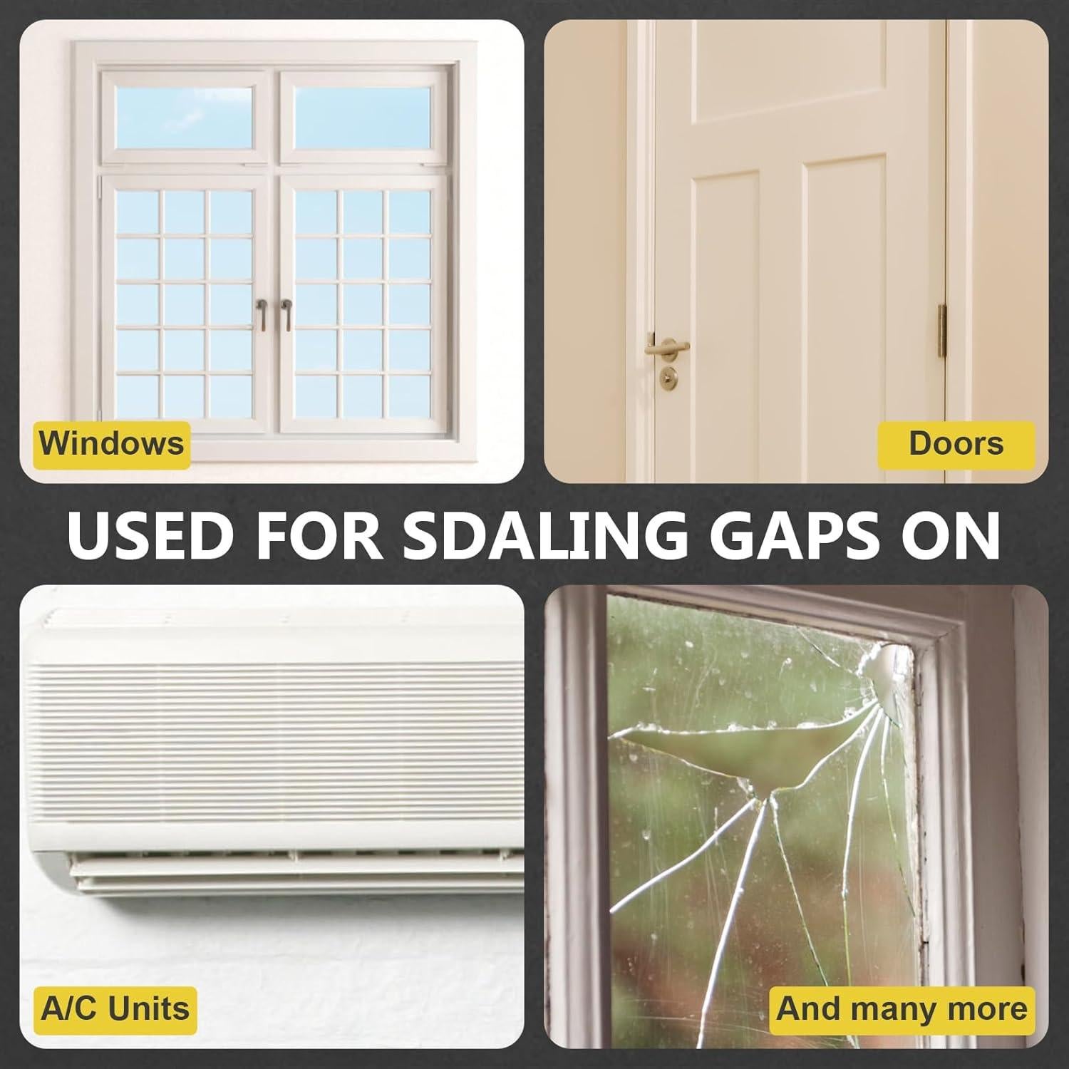 Burlete ZWZIOO para Ventanas y Puertas 1.2cm x 60m Transparente