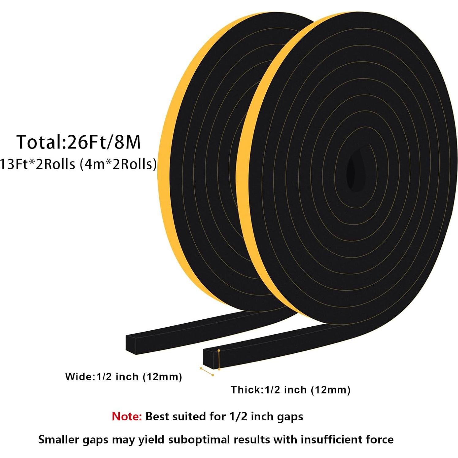 Cinta de Aislamiento Acústico Trisiki 1.27cm x 7.92m Negra