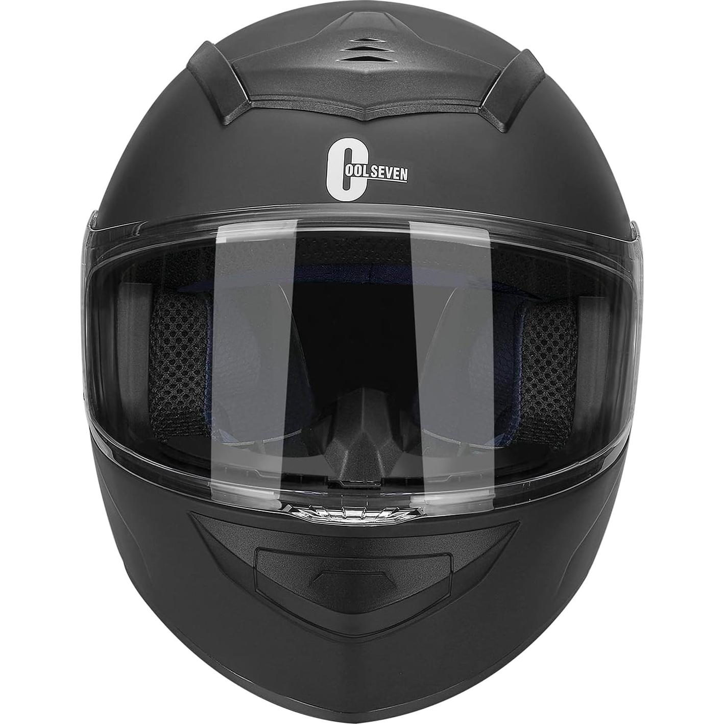 Casco de Motocicleta Deflife LV111 Mediano Negro Aerodinámico