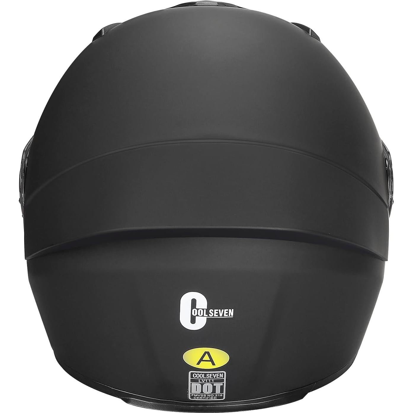 Casco de Motocicleta Deflife LV111 Mediano Negro Aerodinámico