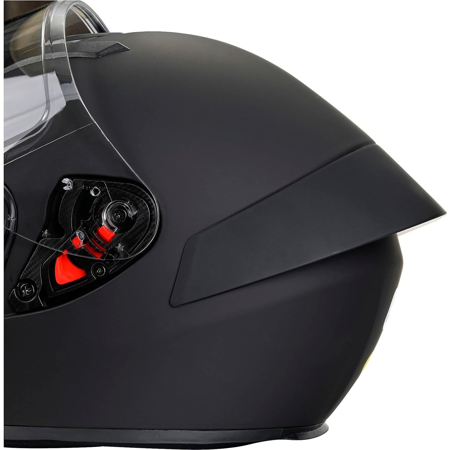 Casco de Motocicleta Deflife LV111 Mediano Negro Aerodinámico