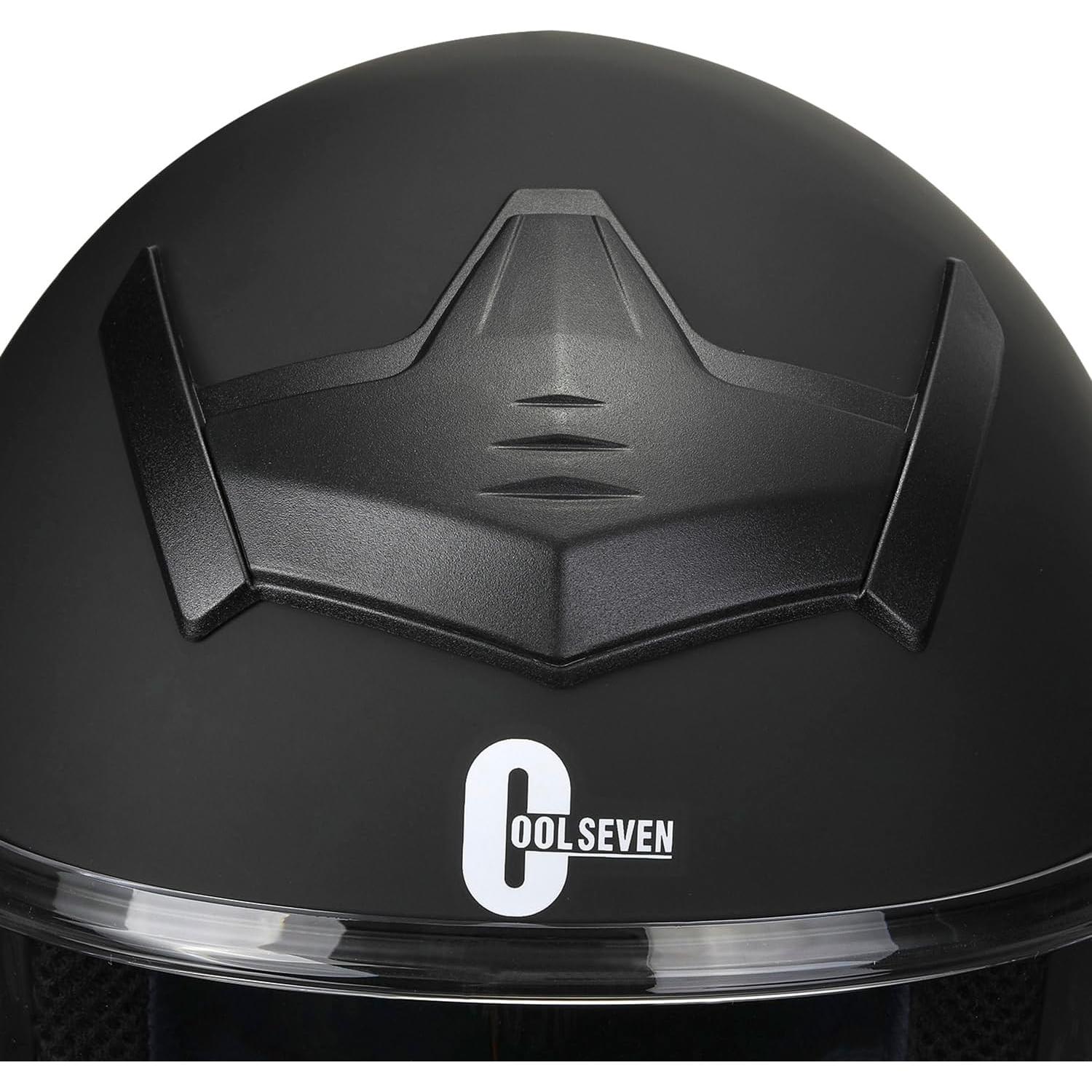 Casco de Motocicleta Deflife LV111 Mediano Negro Aerodinámico