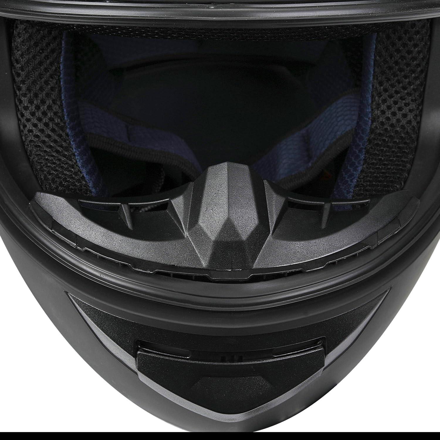 Casco de Motocicleta Deflife LV111 Mediano Negro Aerodinámico