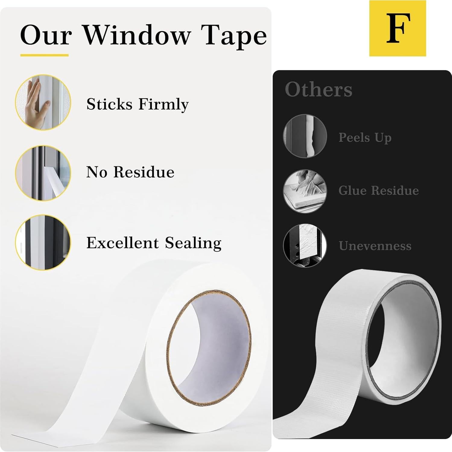 Cinta de Sellado para Ventanas fowong 5 cm x 30 m Blanca