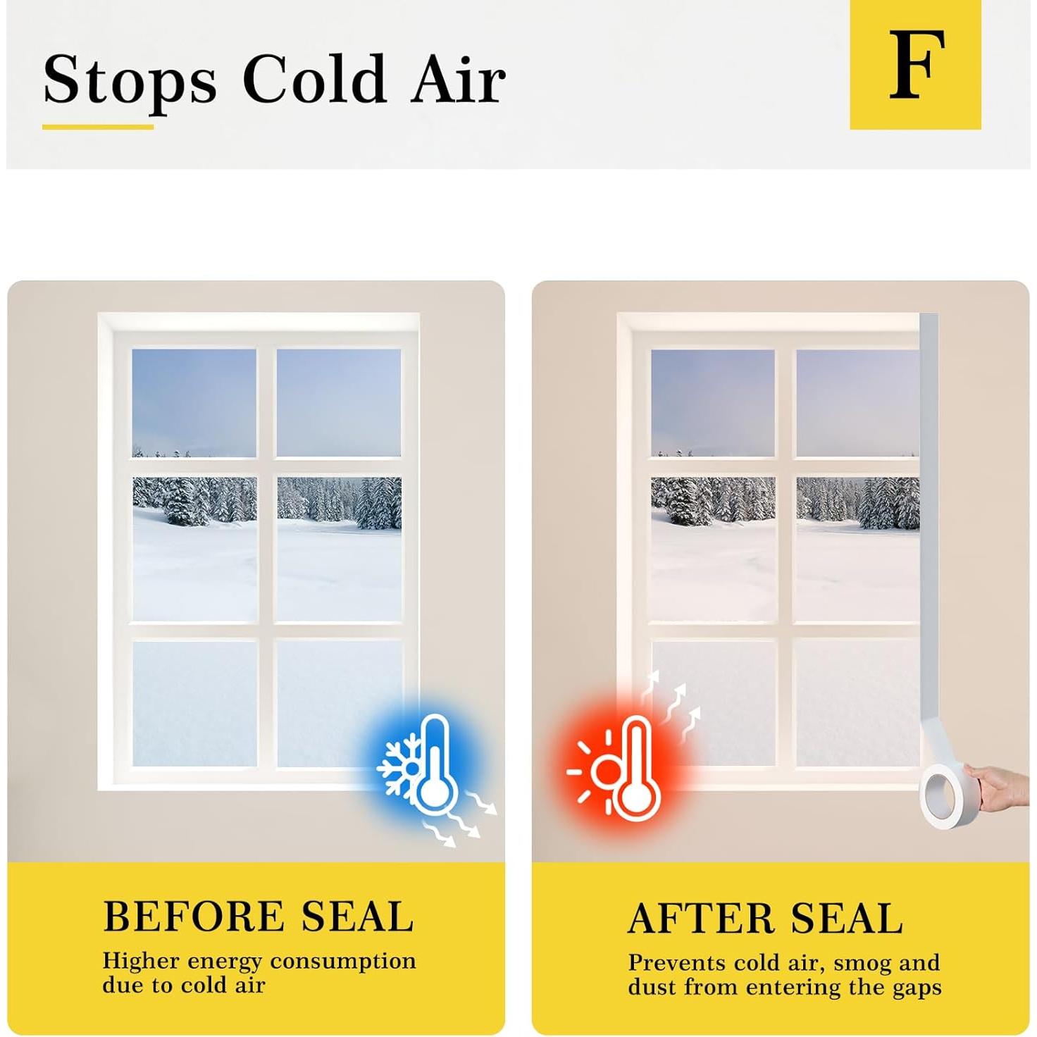 Cinta de Sellado para Ventanas fowong 5 cm x 30 m Blanca