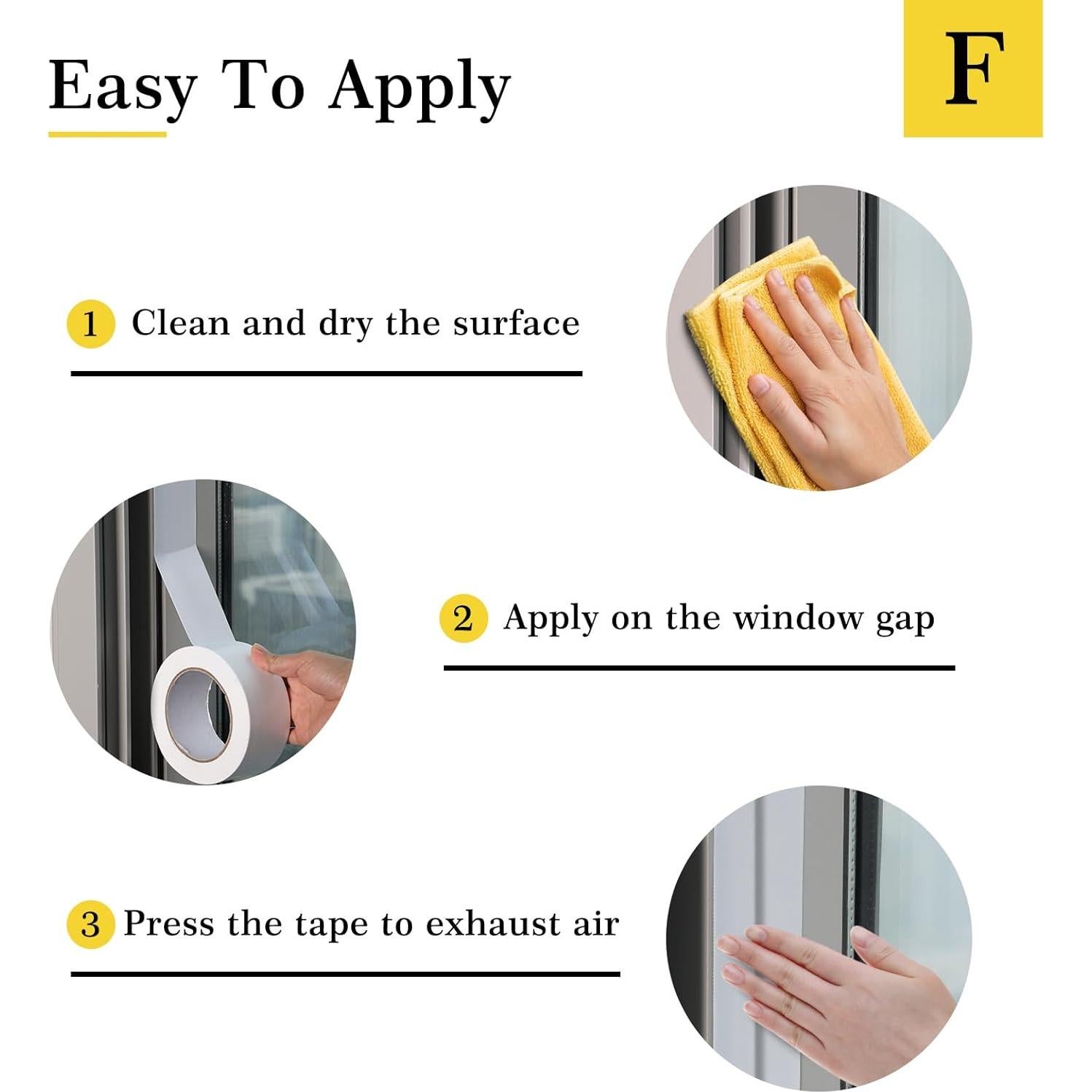 Cinta de Sellado para Ventanas fowong 5 cm x 30 m Blanca