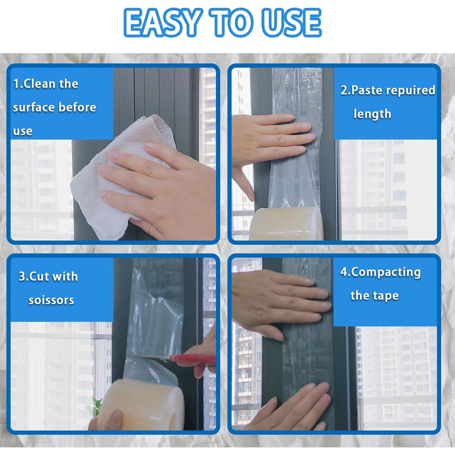 Cinta de Sellado de Ventanas Wensskku 7.62 cm x 50.29 m Transparente
