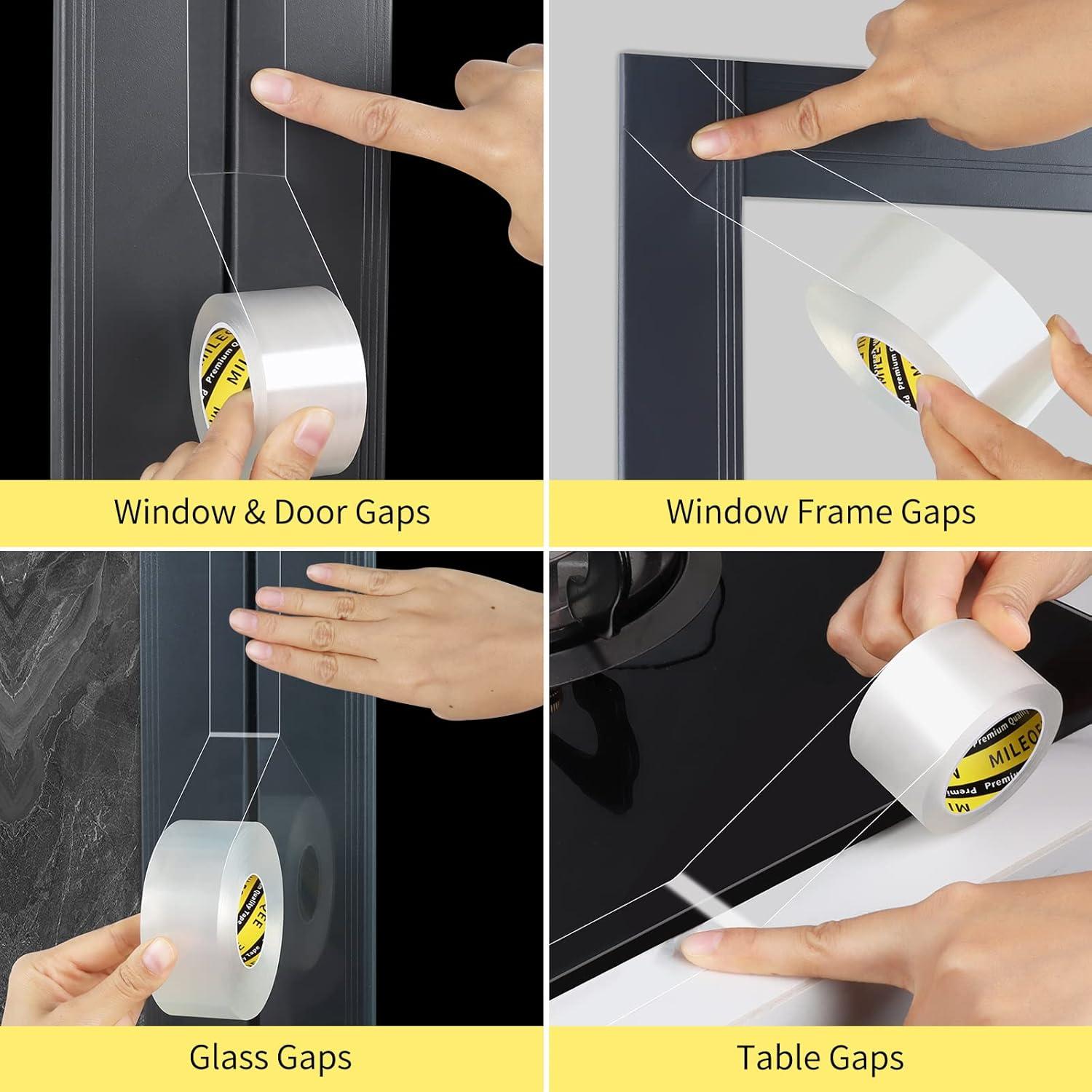 Cinta de Sellado Transparente MILEQEE 3m x 2.54cm Aislante