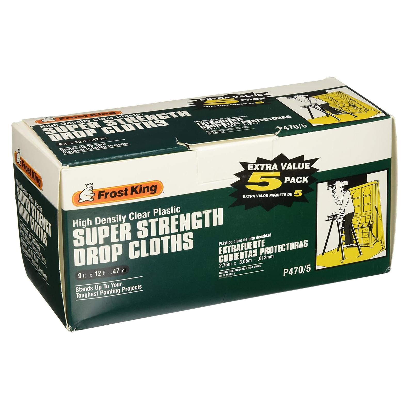 Trapos de Pintura Frost King P470 2.74x3.66m Plástico Claro