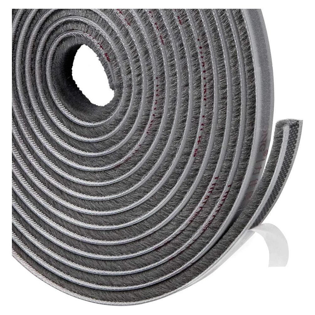 Sellado de Felpa TORRAMI 27.43m Aislamiento Acústico Gris