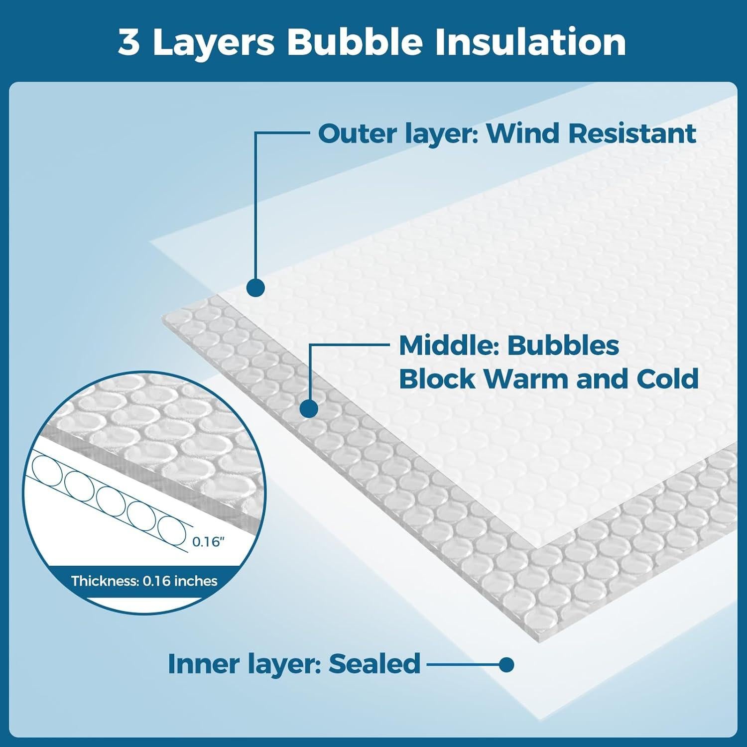 Cortina Aislante Térmica Augblinds 46x62 Pulgadas para Ventanas