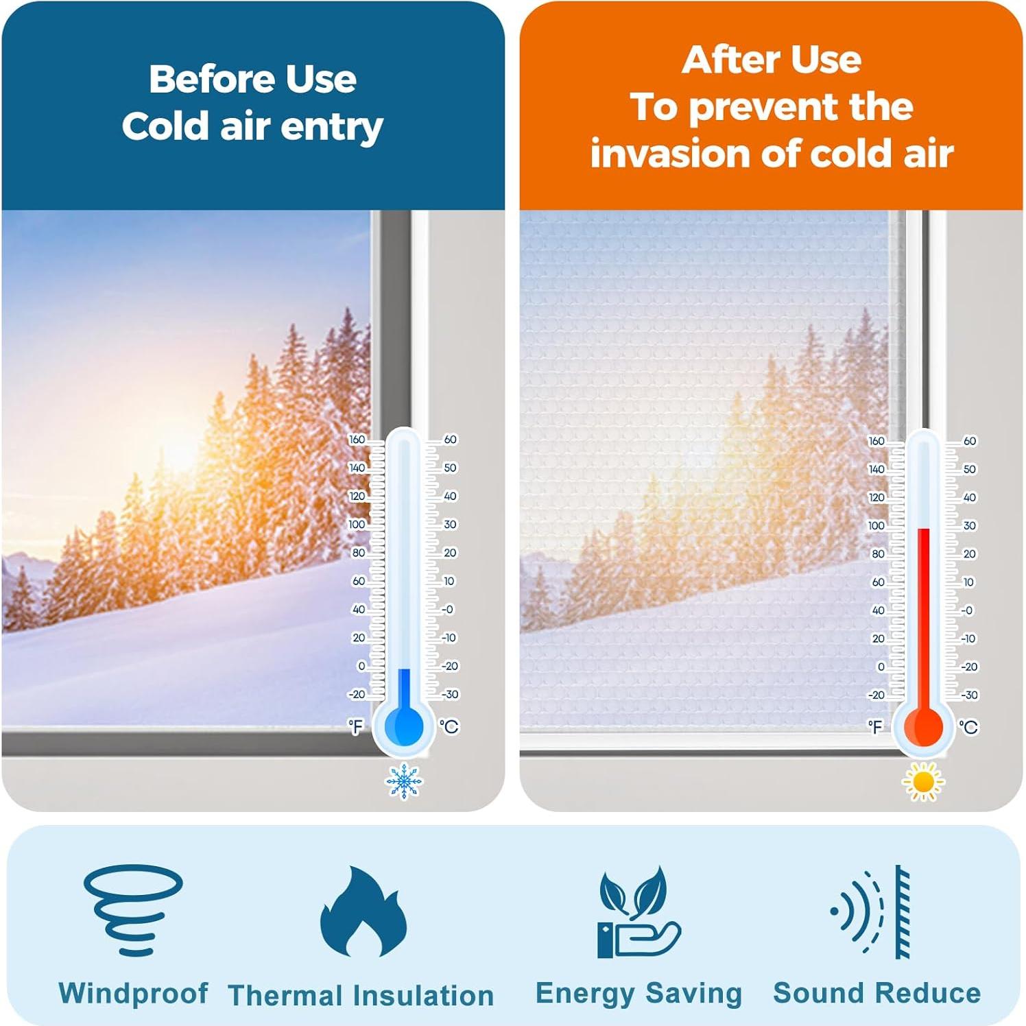 Cortina Aislante Térmica Augblinds 46x62 Pulgadas para Ventanas