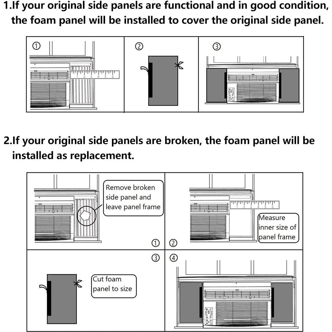 Paneles Aislantes de Espuma LBG para Aire Acondicionado 2 Pzas
