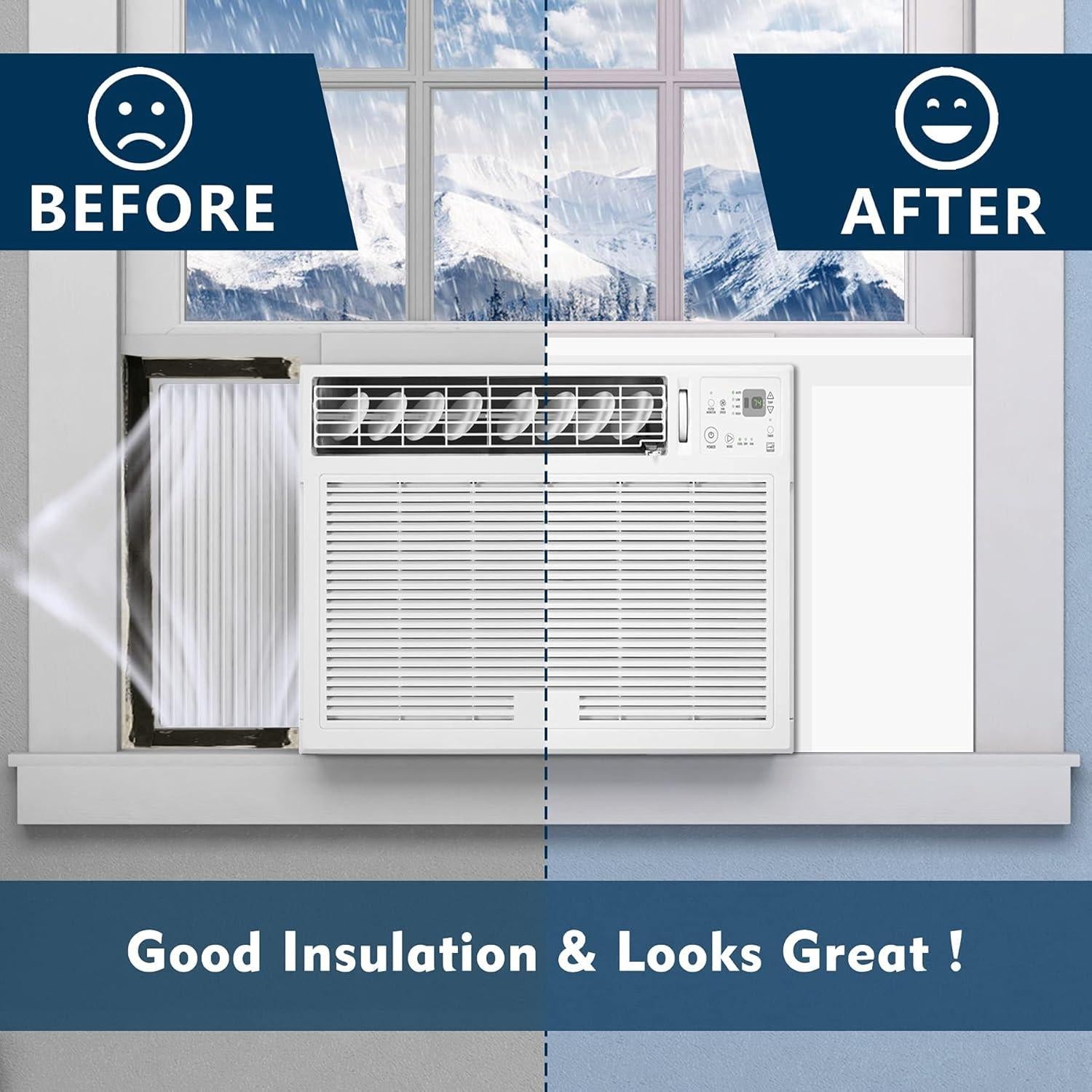 Paneles Aislantes de Espuma para Aire Acondicionado 43x22 cm