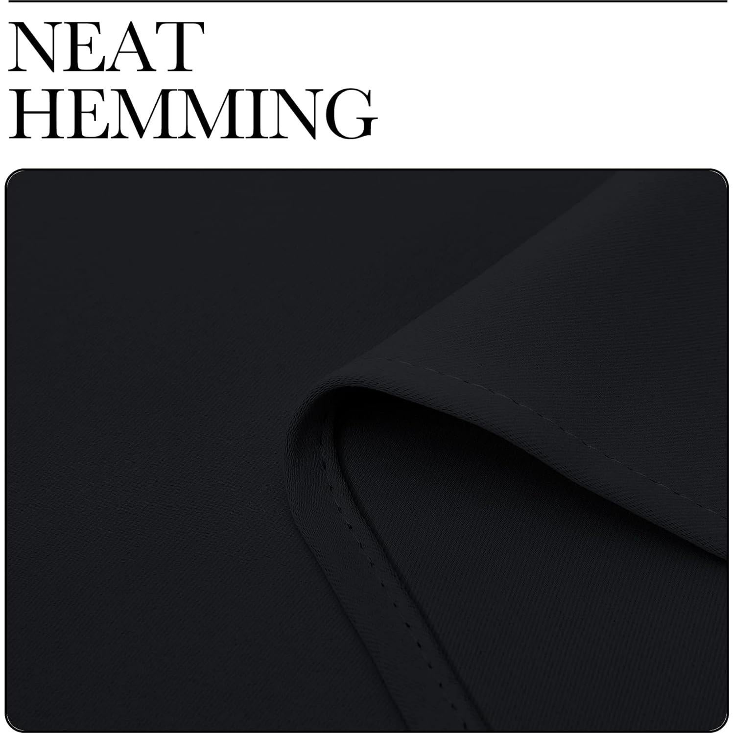 Cortinas Blackout NICETOWN 2 Paneles 106.68x160 cm Negro