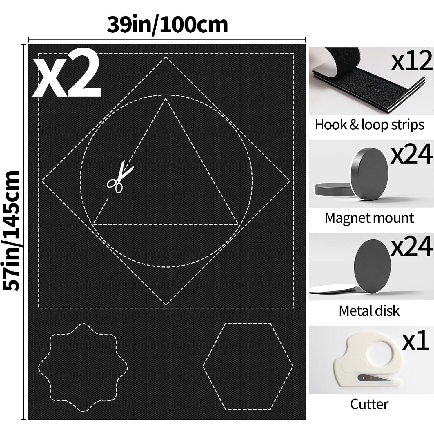 Cortinas Blackout Magnéticas BKSAI 57x39cm 100% Oscurecedoras