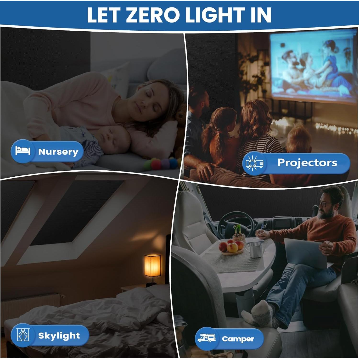 Cortinas Blackout Magnéticas BKSAI 57x39cm 100% Oscurecedoras