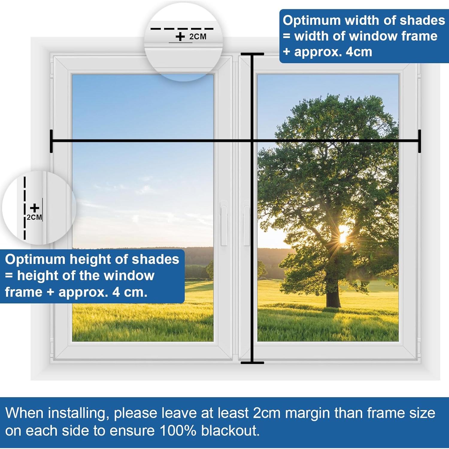 Cortinas Blackout Magnéticas BKSAI 57x39cm 100% Oscurecedoras