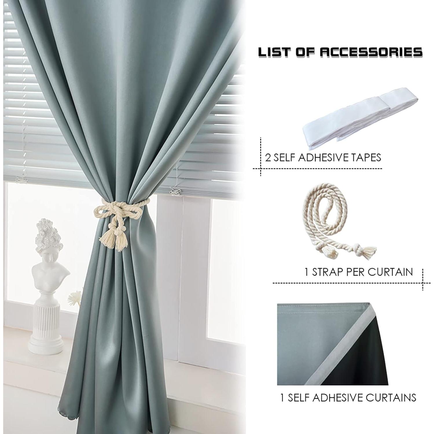 Cortina Opaca Autoadhesiva AJAZZ 88.9x121.9 cm Plateada