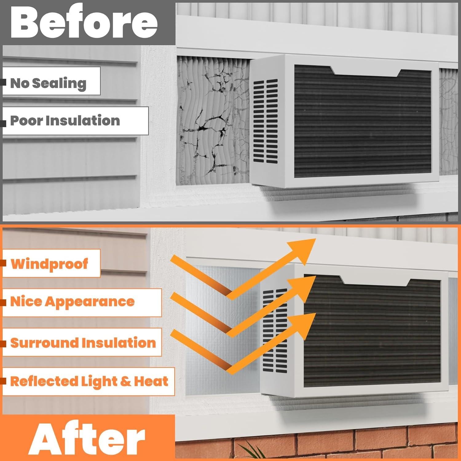 Paneles de Espuma Aislantes GCGOODS 43x23 cm para Aire Acondicionado