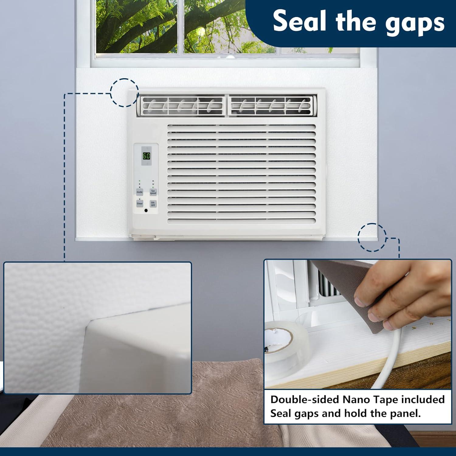 Panel Aislante para Aire Acondicionado Ventana 121.92 cm Blanco