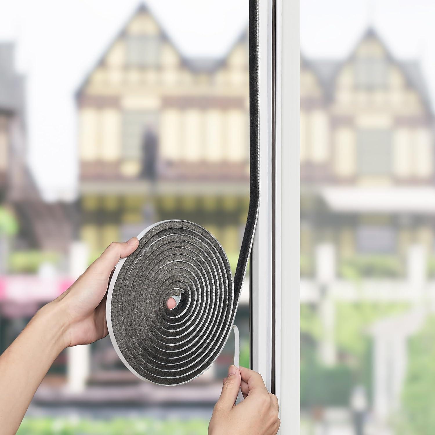 Tira Aislante Ravinte 10.06m Gris 0.35" x 0.35" para Ventanas