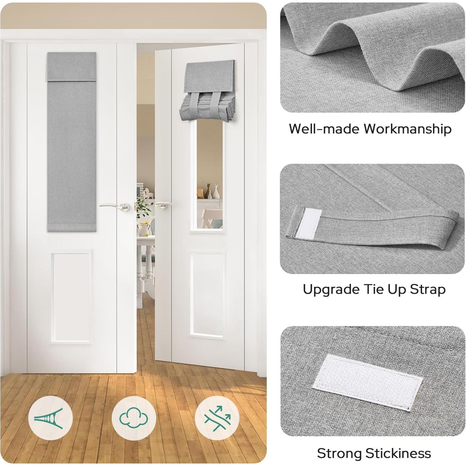 Cortina Blackout HOMEIDEAS 30x101 cm Gris Claro Aislante